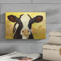 Rosie Original Watercolor Cow With Roses On Her Head Painting 4 5 X 6 Cute Cow Art Collectibles Painting Kromasol Com
