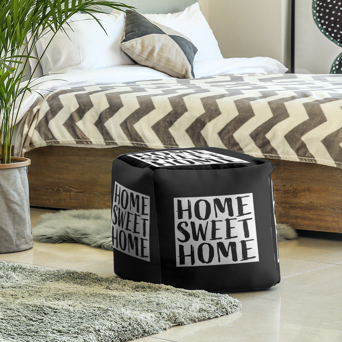 East Urban Home Home Sweet Wyoming Cube Ottoman Wayfair