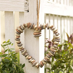 Rock Heart Wreath Wall Decor