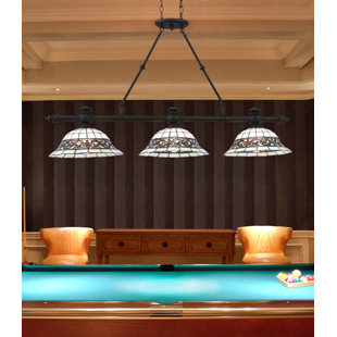 Gauguin Tiffany 3 Light Pool Table Pendant Gauguin Tiffany 3 Light Pool Table Pendant