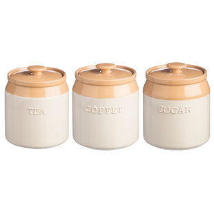 Coffee Tea Sugar Canisters Wayfair 3 Piece Coffee Tea Sugar Set
