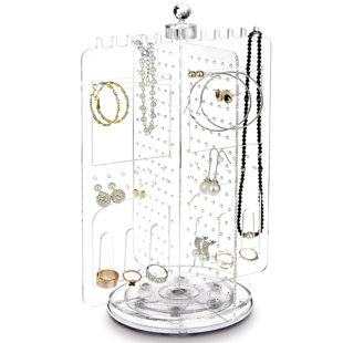 Stud Earring Holder Wayfair Acrylic Rotating Earring Holder Jewelry Stand