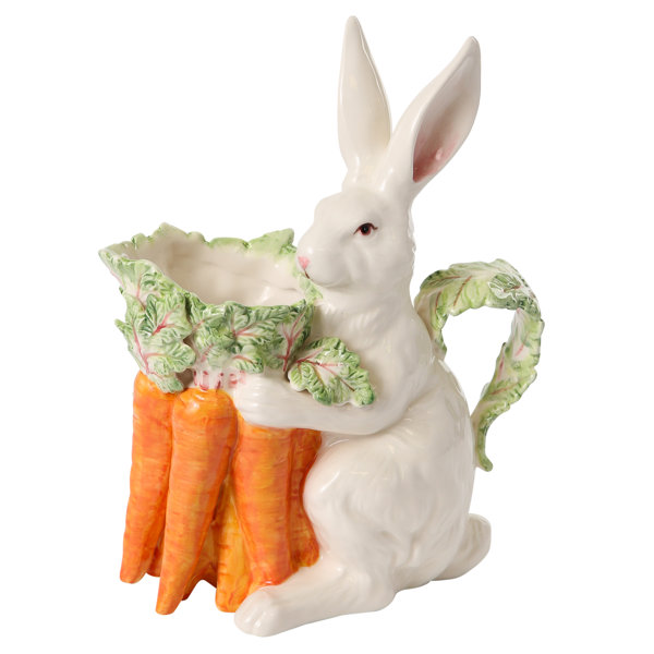French Garden Lapin Pitcher by Kaldun & Bogle