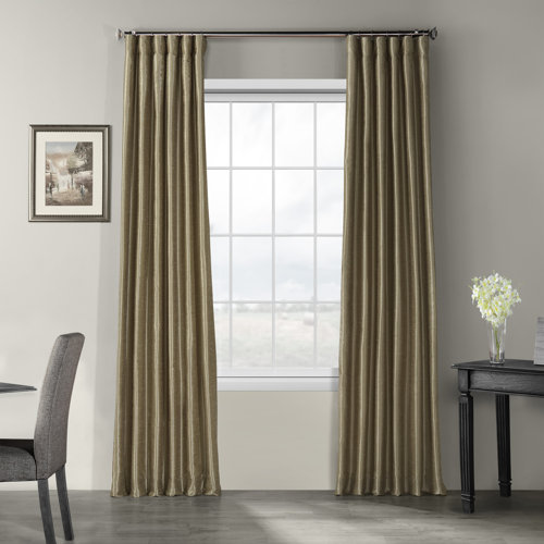 Willa Arlo Interiors Forbell Solid Vintage Textured Faux Dupioni