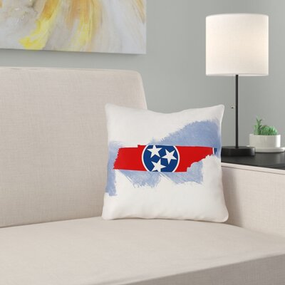 Tennessee Flag Pillow in , Spun Polyester/Throw Pillow East Urban Home Size: 14