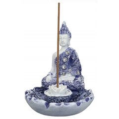 OUYEE Noble Buddha Backflow Incense Burner A Handmade Large Cone Sticks Incense Holder Home Decor Ceramic Backflow Incense Holder with 10 pcs Incense Cones in Exquisite Present Box 