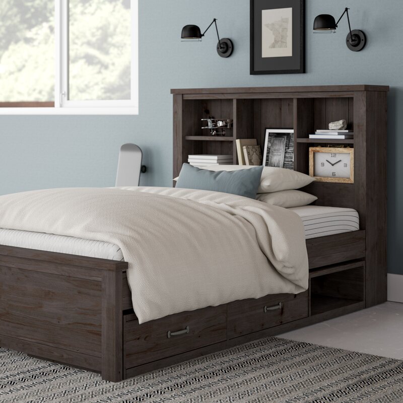 Grovelane Teen Stella Full Bookcase Bed With Trundle & Reviews | Wayfair