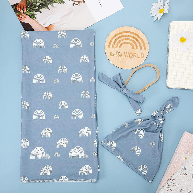 swaddle blanket and bow set