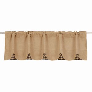 Addie Burlap Scalloped Curtain Valance