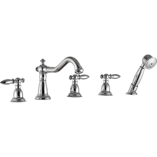 Patriarch Double Handle Deck Mounted Roman Tub Faucet with Handheld Shower by ANZZI