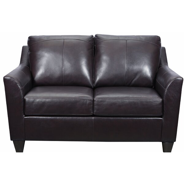 Macaire Leather Loveseat By Red Barrel Studio