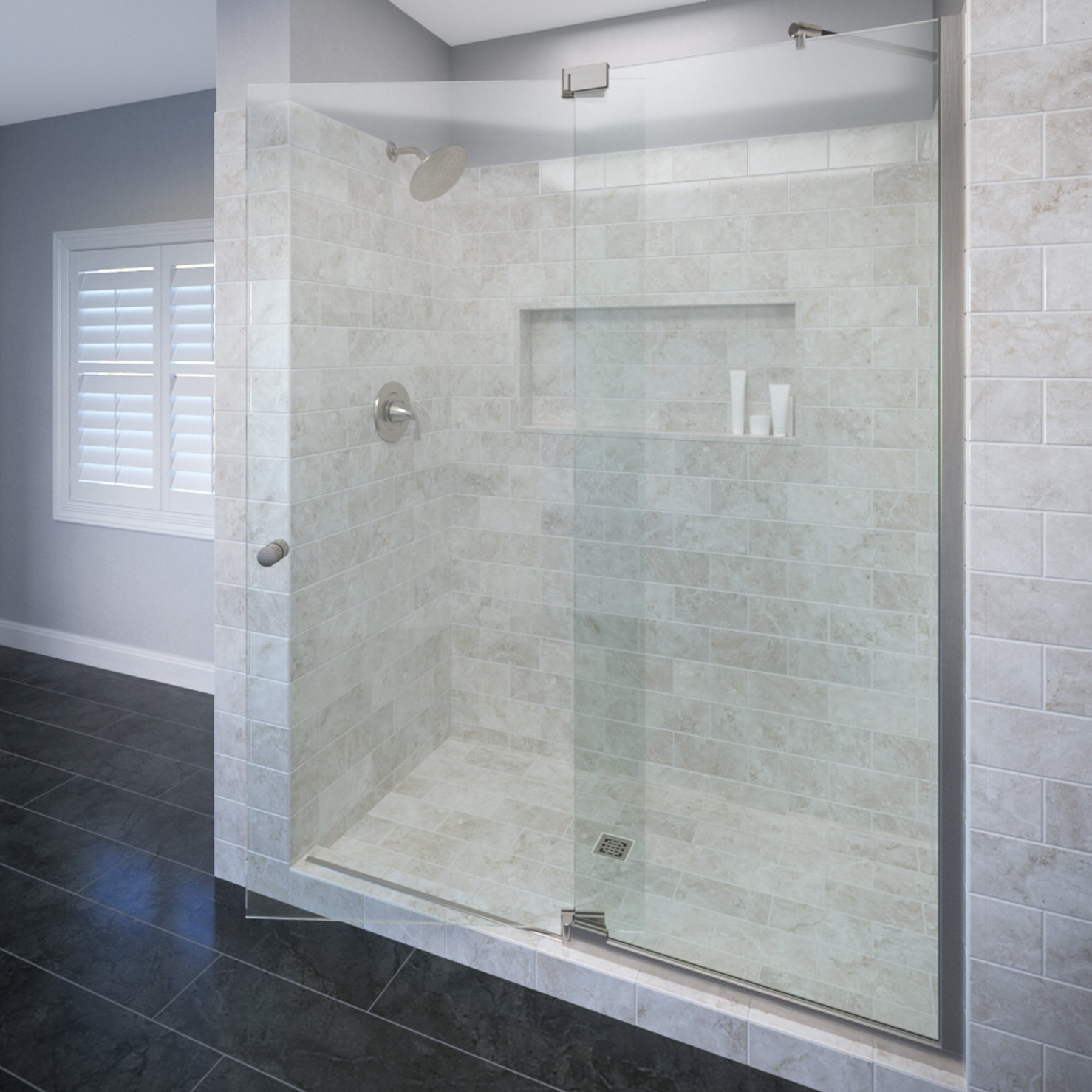 Basco Cantour 48 X 76 Pivot Door And Panel Shower Door Wayfair