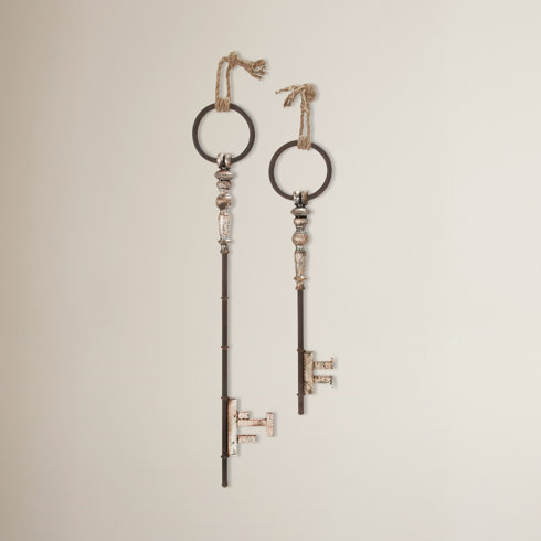 Lark Manor 2 Piece Customary Styled Metal Key Wall Décor Set Wayfair 2 Piece Customary Styled Metal Key Wall Décor Set