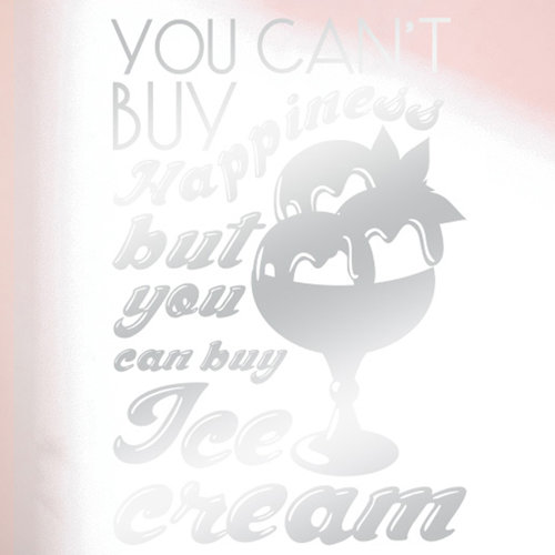You Cant Buy Happiness But You Can Buy Ice Cream Wall Sticker Happy Larry Colour: Shiny Silver