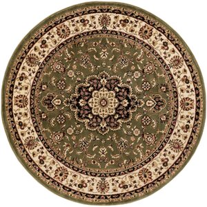 Belliere Medallion Green Area Rug