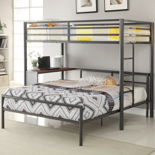 Twin Over Queen Bunk Bed Wayfair Twin Over Full L Shaped Bunk Bed