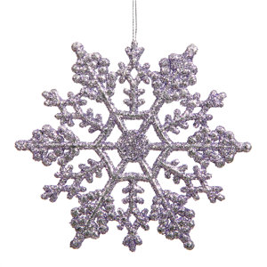Snowflakes Glitter Christmas Christmas Ornament (Set of 12)