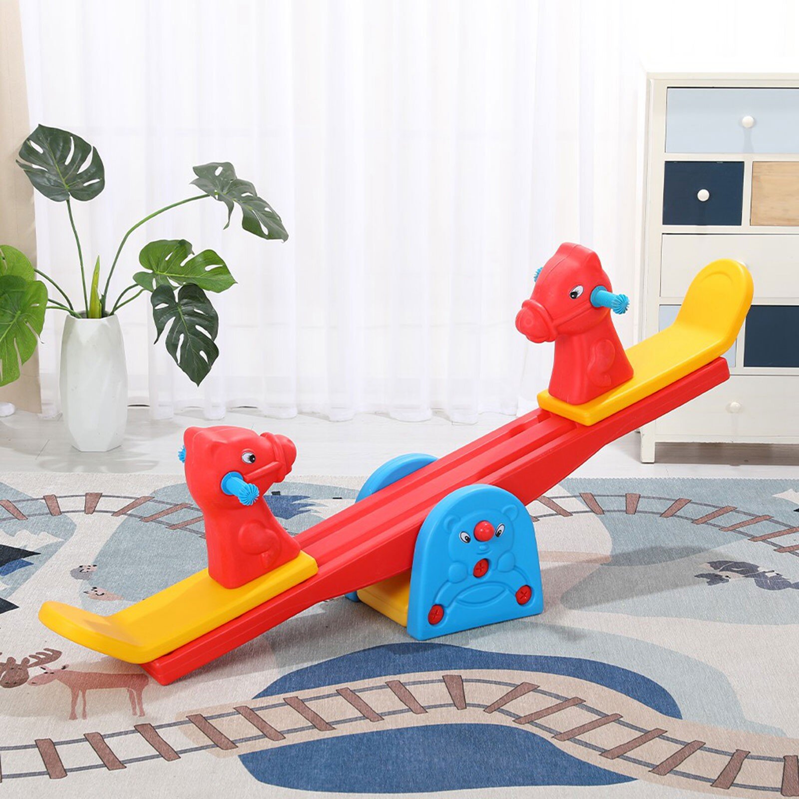 Blv Seesaw Teeter Totter Backyard Or Playroom Equipment With Easy Grip Handles Wayfair