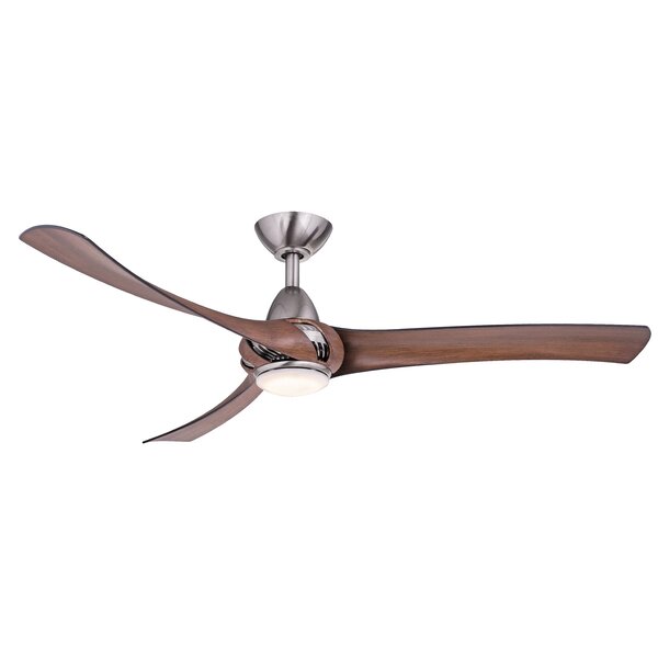 52 Lilith 3 Blade LED Ceiling Fan with Remote by Union Rustic