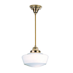 Revival with Traditional Globe  1-Light Schoolhouse Pendant