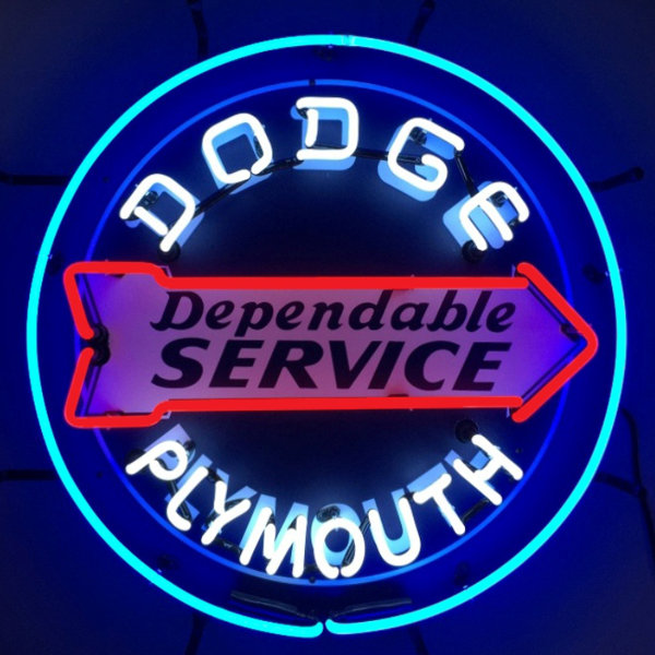 Dodge Dependable Service Neon Sign by Neonetics