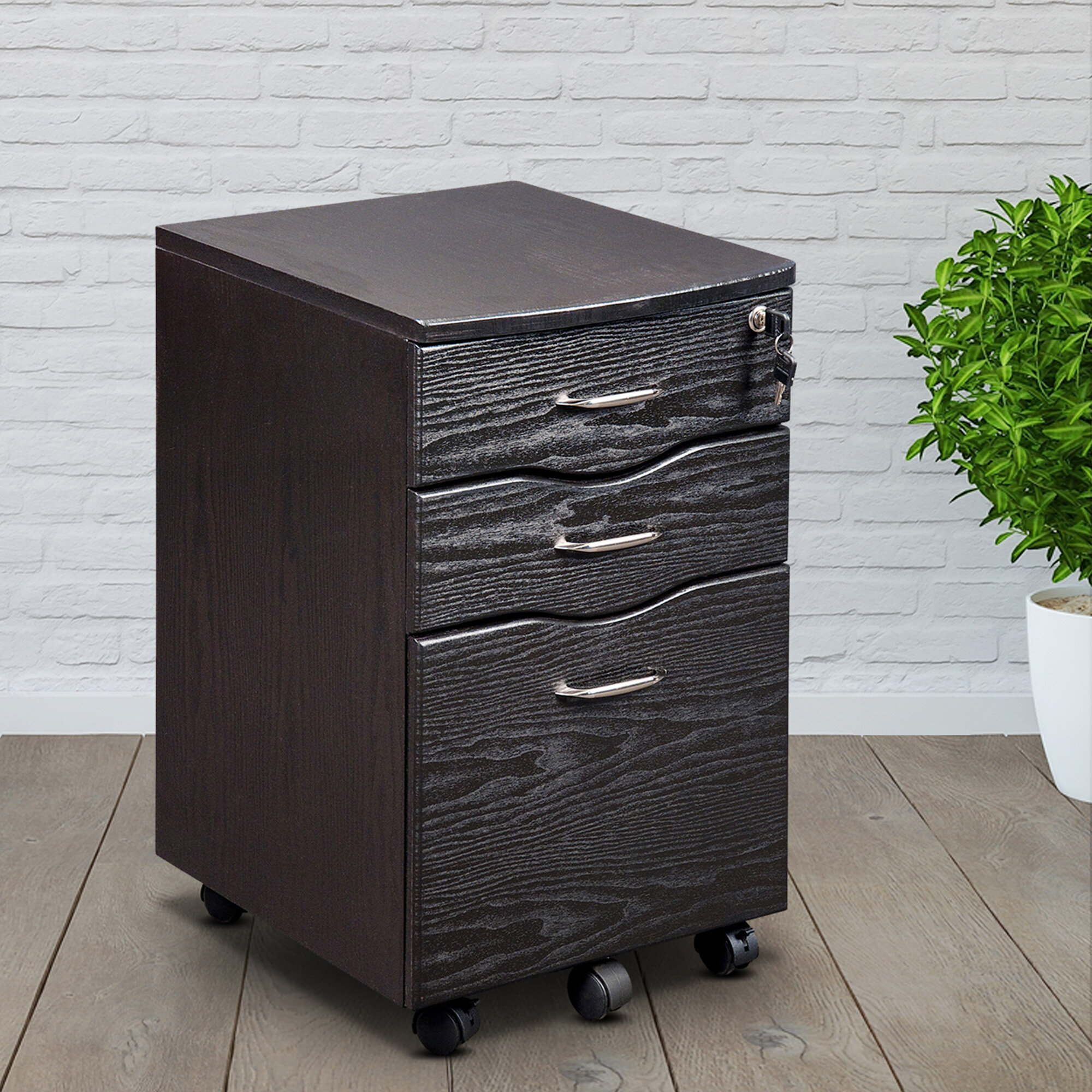 Vertical File Cabinets Office Products Filing Cabinet With 2 Fully Extendable Drawers Wood Vertical Locking Filing Cabinet Gray