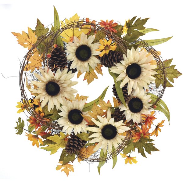 Fall 26 Sunflower Wreath by The Holiday Aisle
