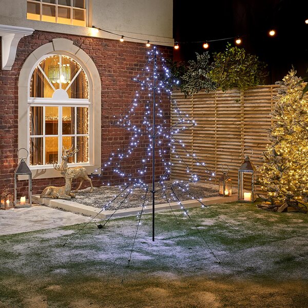 The Seasonal Aisle Pop Up Outdoor Christmas Tree Lighted Display ...
