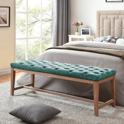 Ophelia Co Pinehurst Tufted Ottoman Color Soft Turquoise