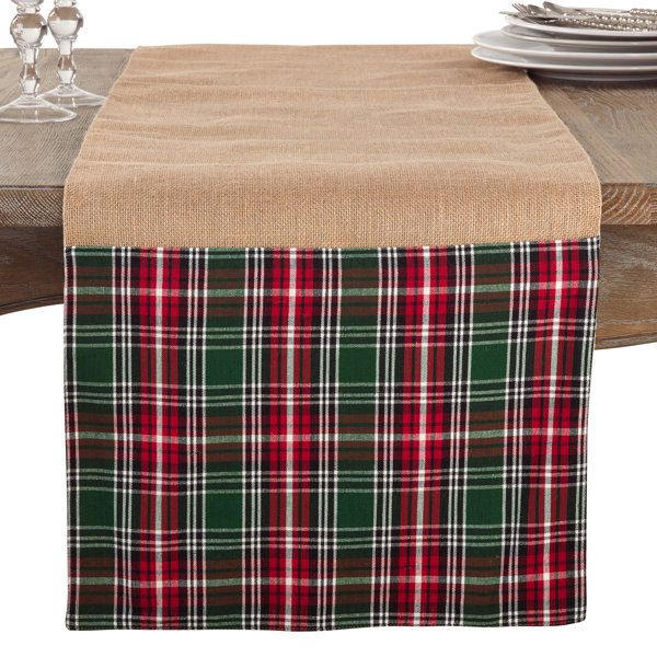 gracie oaks kating plaid ruffle holiday jute christmas table runner wayfair - Christmas Plaid Table Runner gracie oaks kating plaid ruffle holiday jute christmas table runner wayfair - Christmas Plaid Table Runner