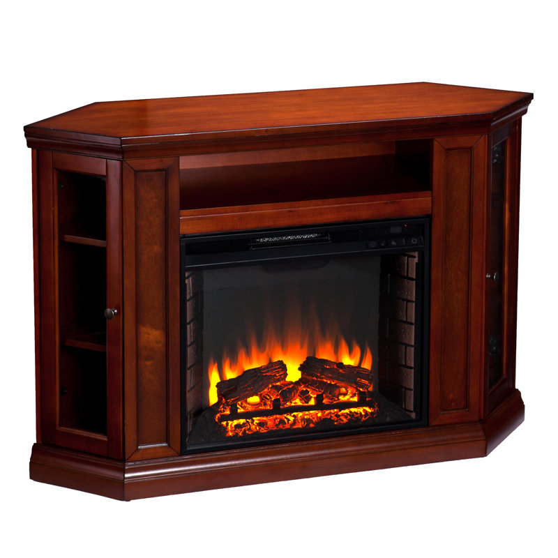 Alcott Hill Dunminning Corner TV Stand with Fireplace