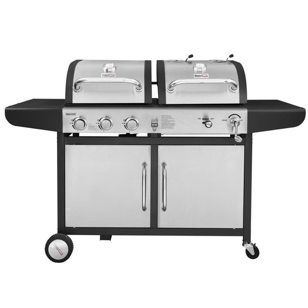 charcoal gas grill combo