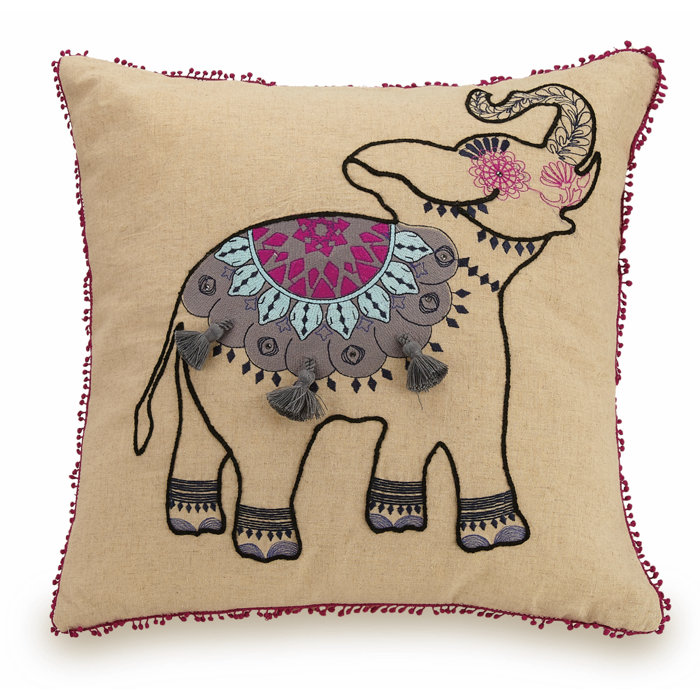 Vera Bradley Dream Elephant Linen Throw Pillow Wayfair