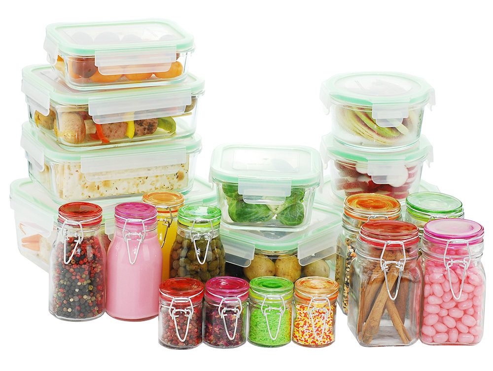 glass food storage set by glasslock