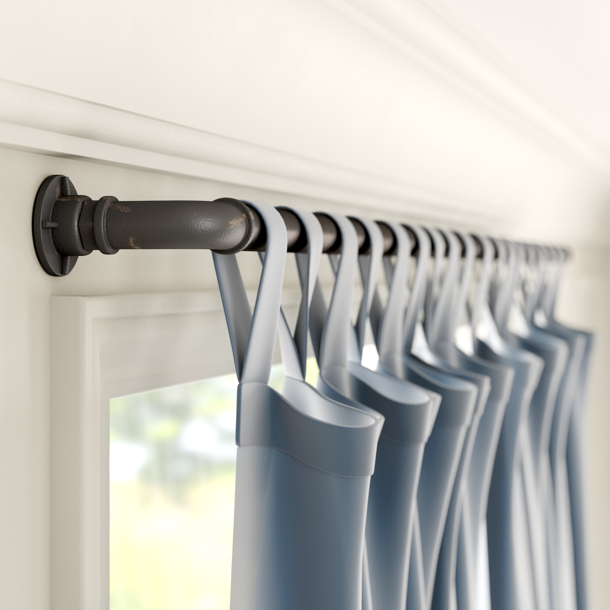 Greyleigh Hoffman Adjustable 1 Single Curtain Rod Reviews Wayfair