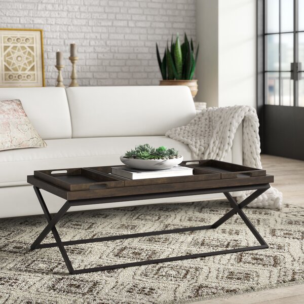 Evansville Cross Legs Coffee Table By Laurel Foundry Modern Farmhouse