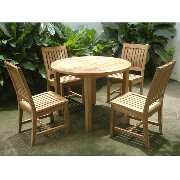 Kratochvil 5 Piece Teak Dining Set by Bayou Breeze