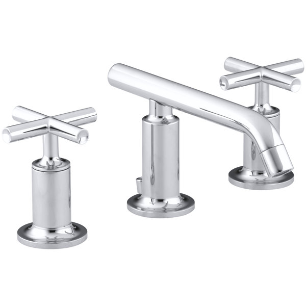 Purist Widespread Bathroom Sink Faucet with Low Cross Handles and Low Spout by Kohler