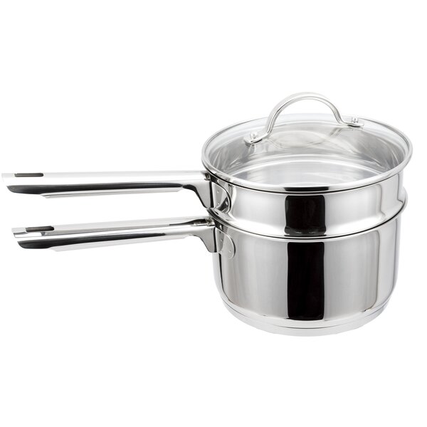 Cosette Stainless Steel Double Boiler Set with Lid by Symple Stuff