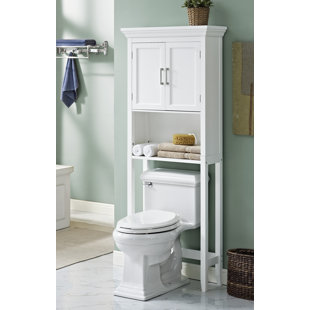 Over The Toilet Storage Cabinets Wayfair Avington 27 W X 67 H Over The Toilet Storage