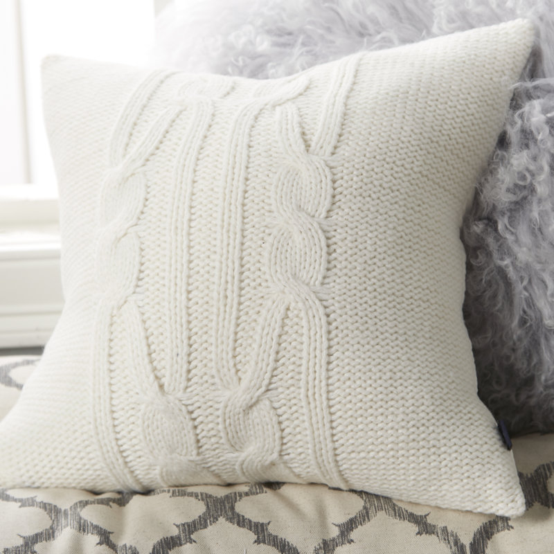 Nautica Seaward Knit Cable Throw Pillow & Reviews Wayfair