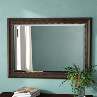 32 X 42 Mirror Wayfair Summitville Beaded Bronze Beveled Wall Mirror By Three Posts