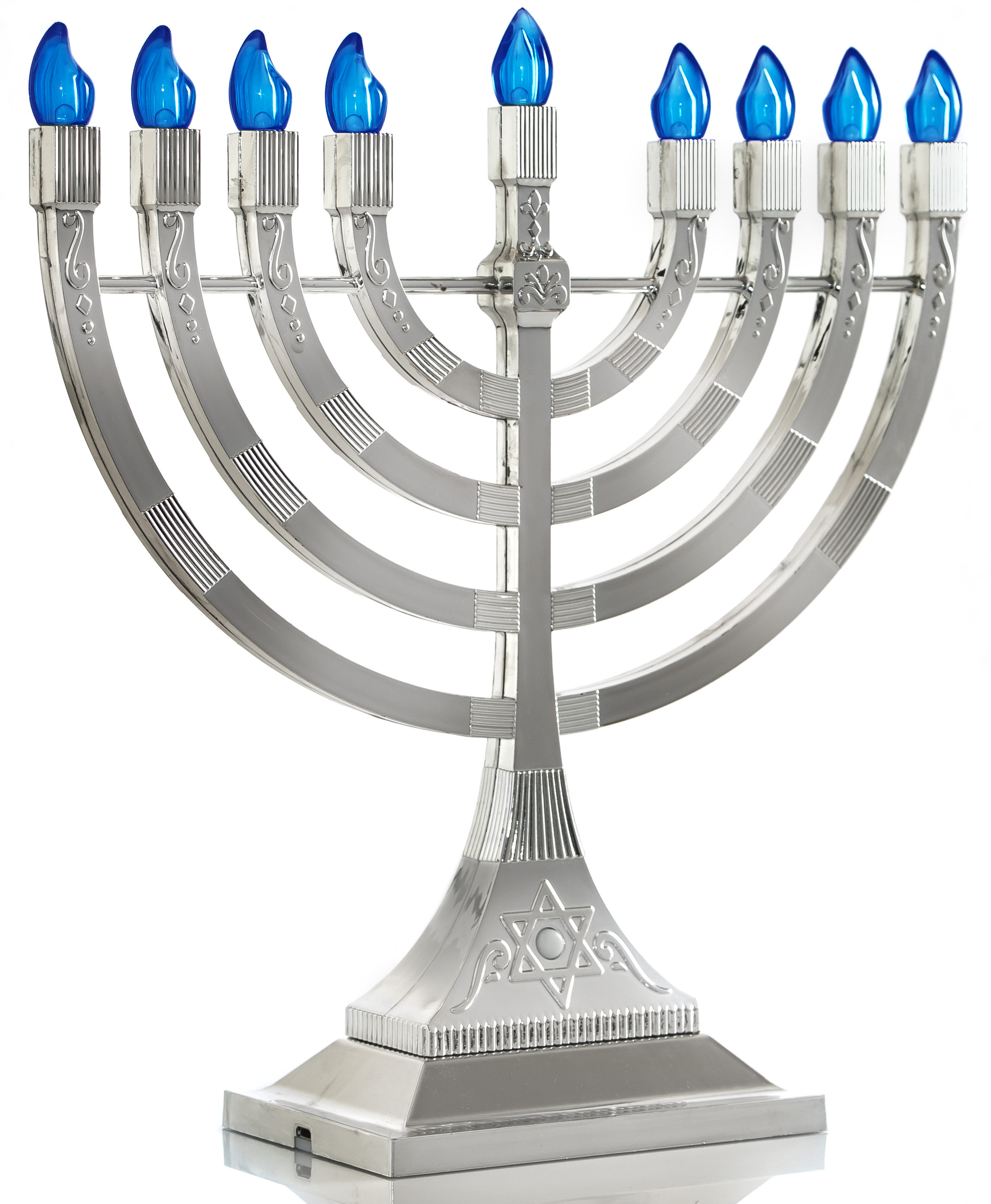 Menorah Fused Glass Multi Colored Wall for Hanukkah