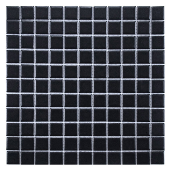 Retro 11.75 x 11.75 Porcelain Mosaic Tile in Matte Black by EliteTile