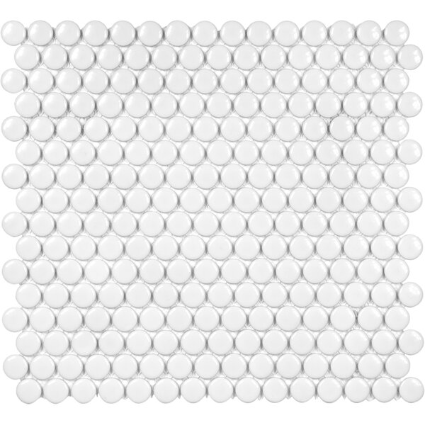 Sail 0.75 x 0.75 Ceramic/Porcelain Mosaic Tile in White by Parvatile