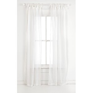 Savannah Gauze Solid Sheer Tap Top Single Curtain Panel