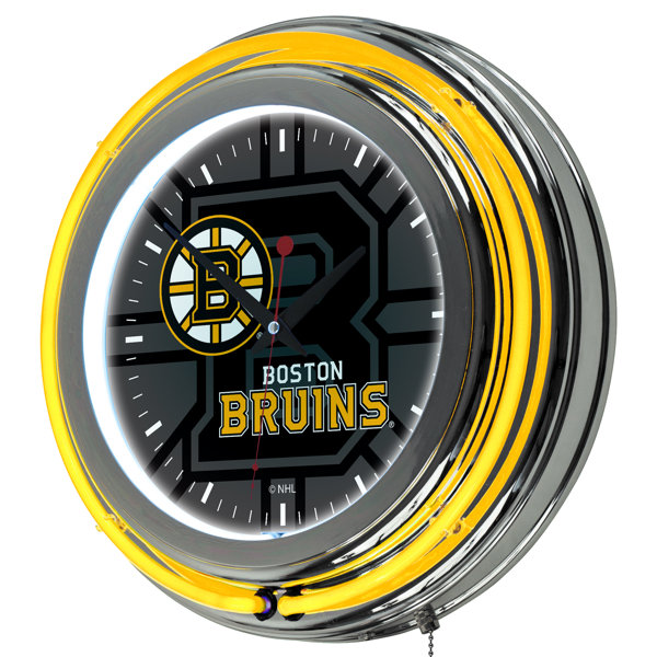 NHL Watermark Neon 11 Wall Clock by Trademark Global