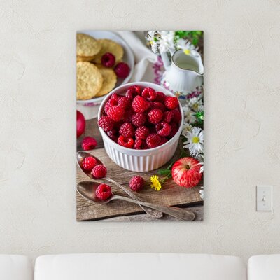 'Raspberry' Photographic Print on Canvas Ebern Designs Size: 24