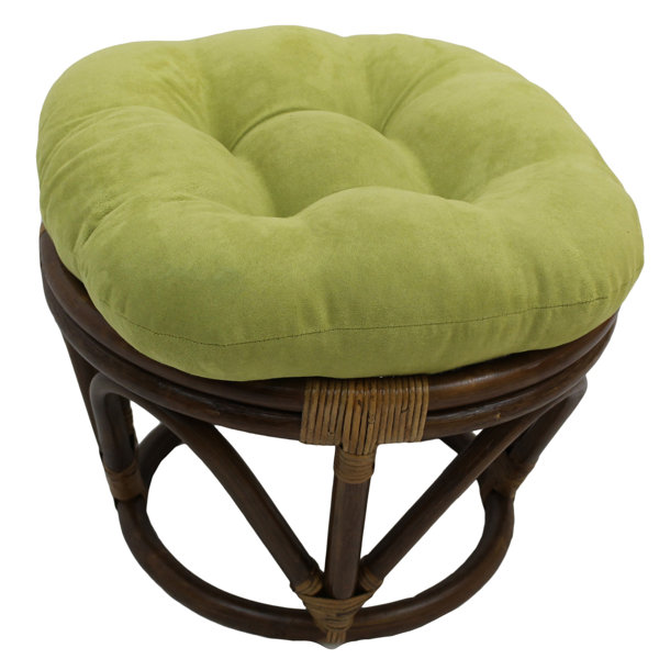 Declan Tufted Standard Microsuede Ottoman By Beachcrest Home