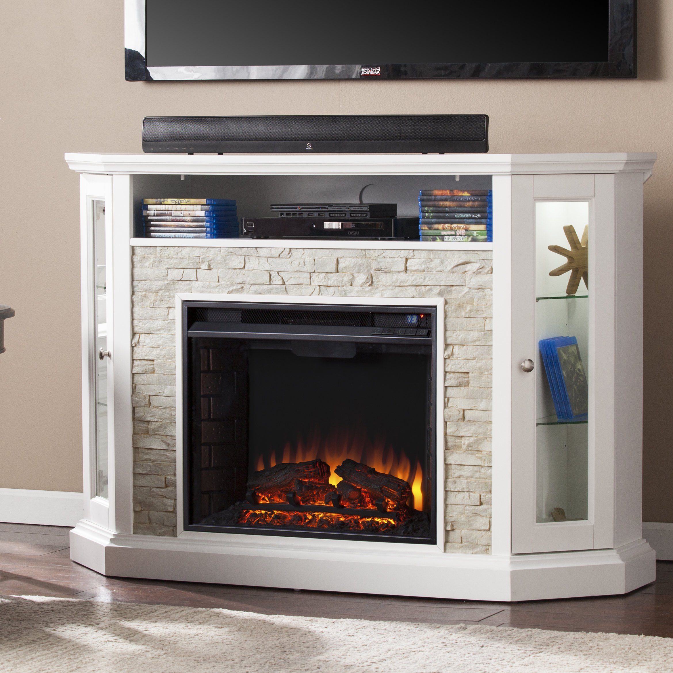 Kitsco Boyer Tv Stand For Tvs Up To 58 Inches With Electric